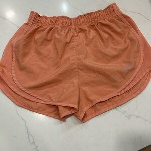 Nike Orange Athletic Shorts Lightweight Elastic Waist